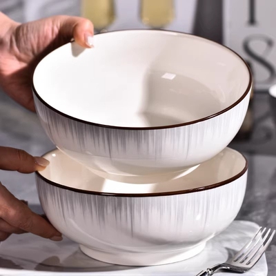 好看的汤面碗大号汤盆釉下彩