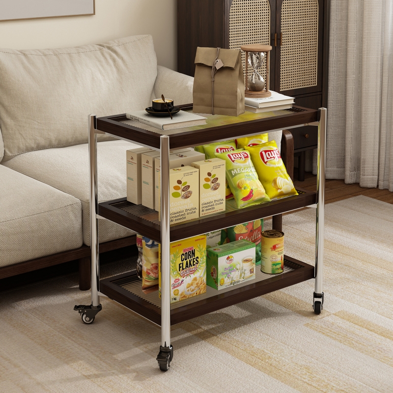 可移动边几客厅家用小推车茶几小户型沙发侧柜边桌带轮床头小边几