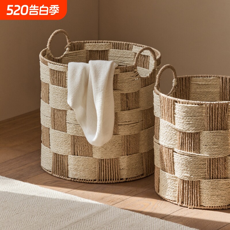 脏衣篓家用高颜值轻奢脏衣服收纳筐大容量藤编脏衣篮洗衣篮收纳桶