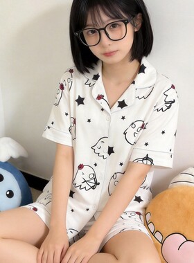 饥荒游戏周边阿比盖尔温蒂姐姐可爱舒适夏季短袖纯棉家居服睡衣女