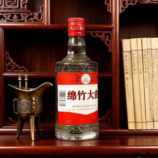 四川绵竹红标大曲52度白酒高度白酒500ml瓶绵竹大曲光瓶酒口粮酒