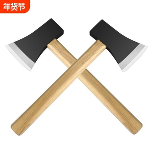 斧头家用劈柴户外弹簧钢砍骨劈柴斧木柄砍树柴木工专用锻打