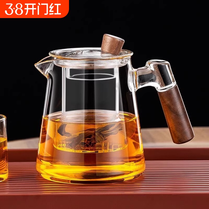 玻璃茶壶泡茶家用加厚耐高温煮茶器2026新款茶水分离过滤茶具套装