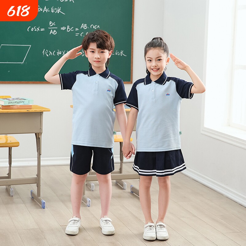 珠海校服小学金湾区夏装套装短裤短裙秋冬装外套长裤统一班服加绒