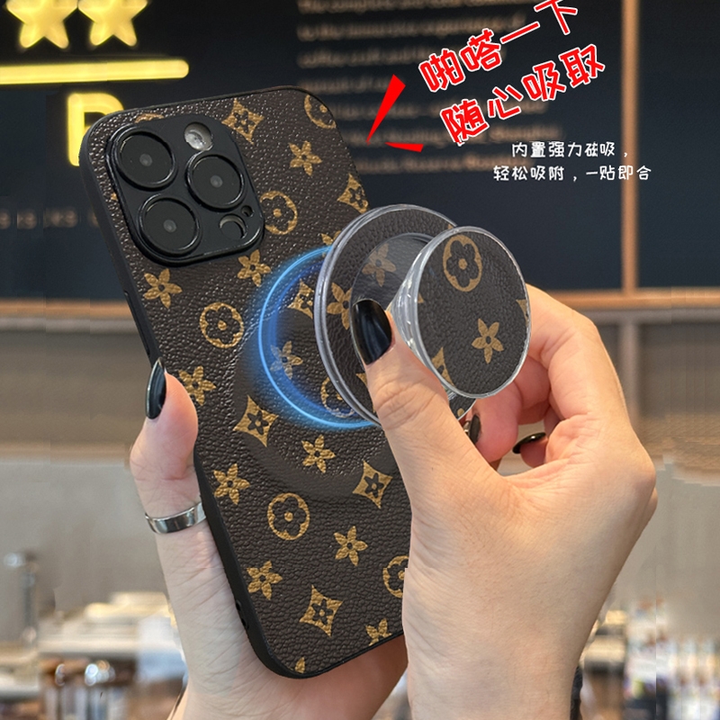 复古磁吸气囊支架防摔时尚手机壳