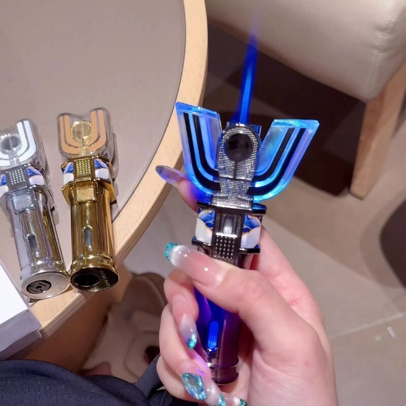 炫酷网红爆款发光棒变身器打火机防风充气闪灯送男女友礼物潮