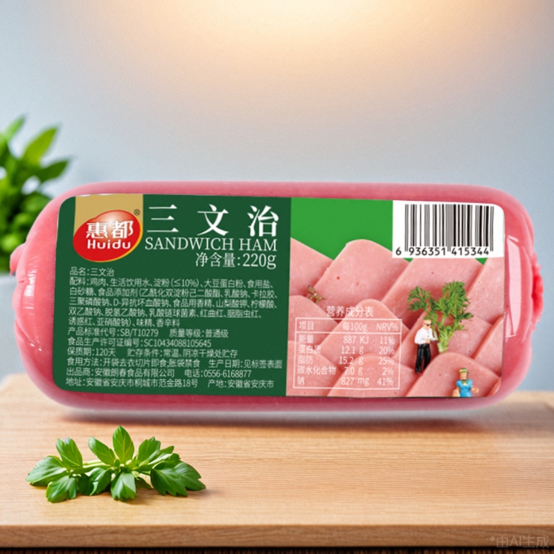 三文治火腿220g厂家直销现货速发