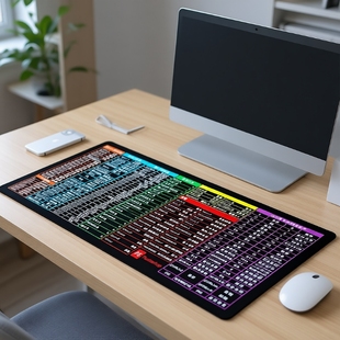 加厚护腕CAD快捷键超大鼠标垫防滑办公桌垫小号可爱女键盘桌面垫
