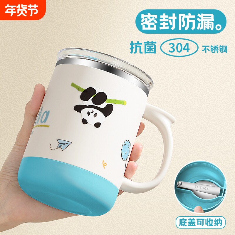 马克杯带盖带勺高颜值水杯女新款2025新款家用办公室早餐冲泡杯子