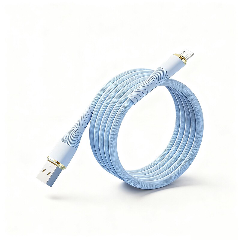 弎希适用安卓数据线快充充电线老式接口microusb梯形蓝色1.5米