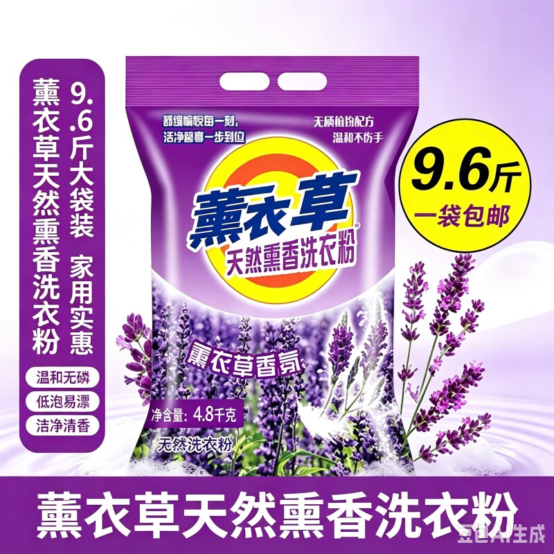 正品洗衣粉大袋皂粉10斤家庭实惠装薰衣草超强去污9.6斤包邮