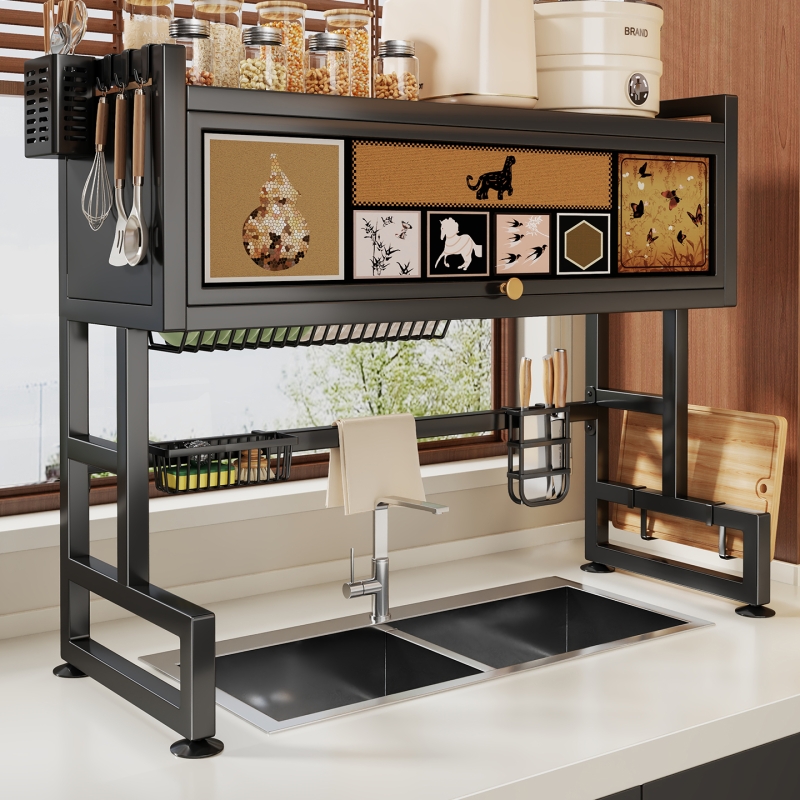 厨房水槽置物架家用碗碟收纳架