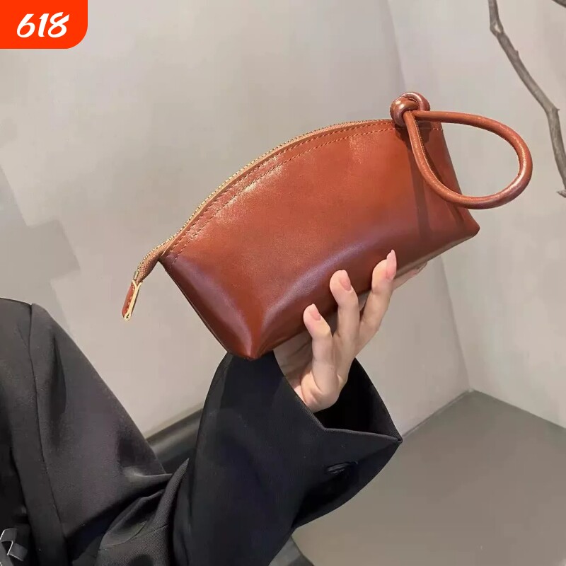 手腕真皮质感手机包女2026新款拉链零钱钥匙收纳包斜挎小包手拿包