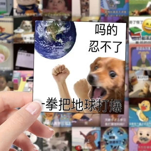 960贴大学生上课状态精神状态贴纸沙雕搞笑发疯文学表情包贴画