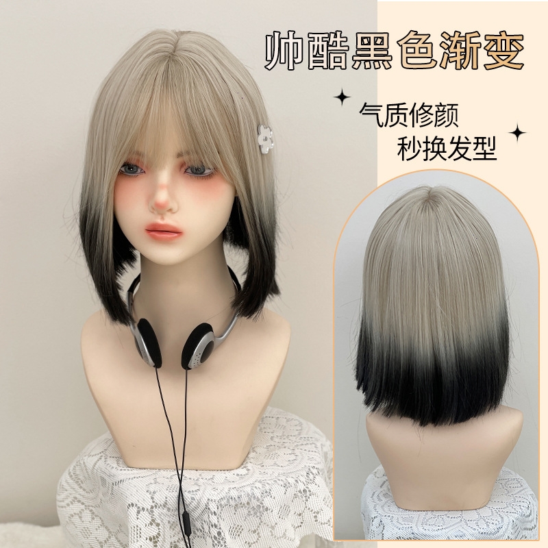 舟荔假发网红同款短发女日常自然可爱lolita逼真万用cos全头套