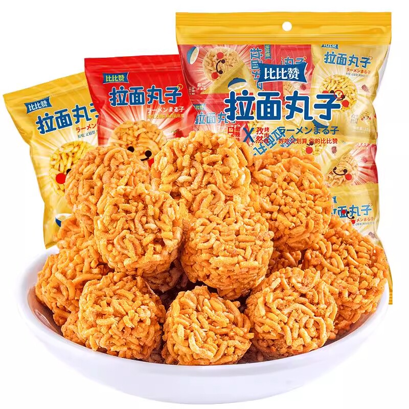 比比赞拉面丸子混合味*20包怀旧告白下午茶