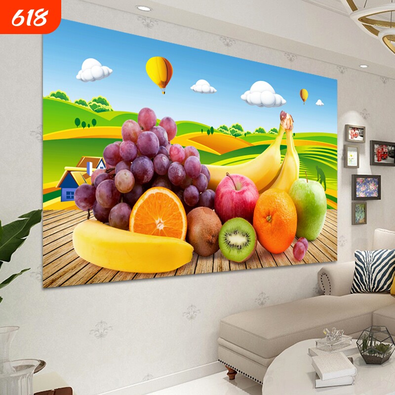 装饰画贴画鲜果海报客厅厨房防油贴纸墙面自粘墙纸壁画餐厅水果