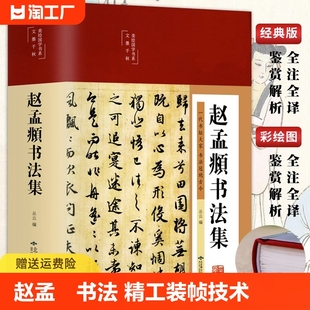 赵孟俯临摹硬笔毛笔手写书法鉴赏国学书籍字体正版 精装 彩绘版 赵孟頫书法集行书楷书小楷字帖经典 临摹范本法鉴赏技法源流教程书籍