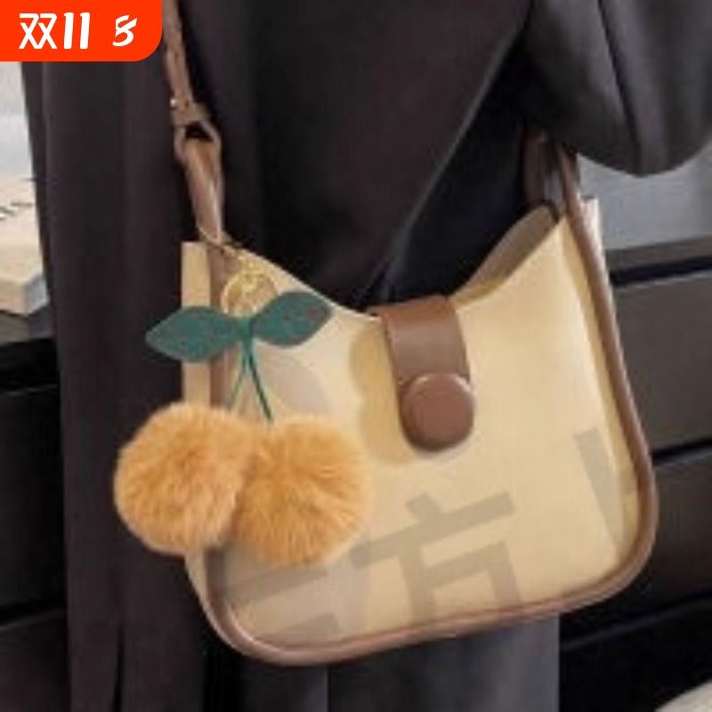 2025新款帆布包包百搭单肩包大容量学生上课通勤包手提布袋托特包