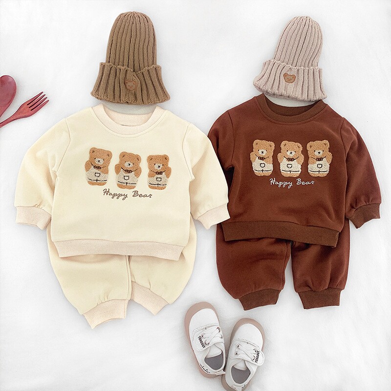 2025新品推荐童装韩版ins新款套装婴幼儿宝宝休闲上衣裤子两件