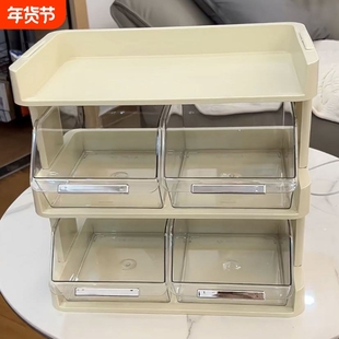 茶包咖啡零食置物架台面多功能杂物多层办公室桌面整理收纳储物架