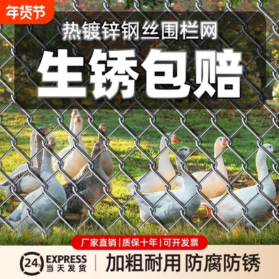 镀锌铁丝网围栏网勾花网养殖猪牛羊钢丝网果园栅栏防护网隔离网