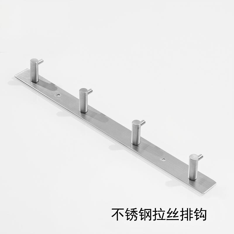 跨境浴室拉丝不锈钢衣钩排钩 卫生间挂钩 厨卫五金挂件门后钩