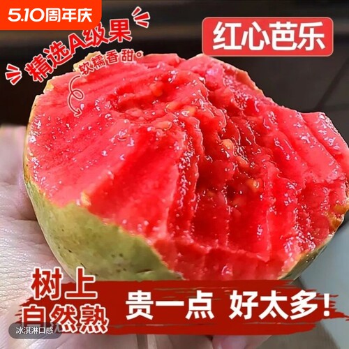 红心芭乐果土软番石榴软糯鸡屎新鲜当季孕妇水果冰淇淋自提好吃