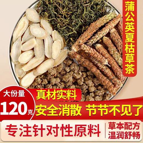 夏枯草蒲公英甲状腺散结茶郁金猫爪草结节茶搭散肺结节的中药消除