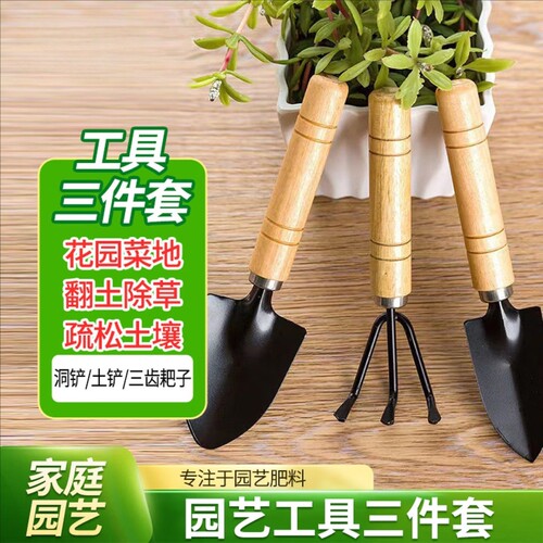 园艺三件套盆栽小铲子花园铁铲室内花卉松土种花种菜工具种植除草