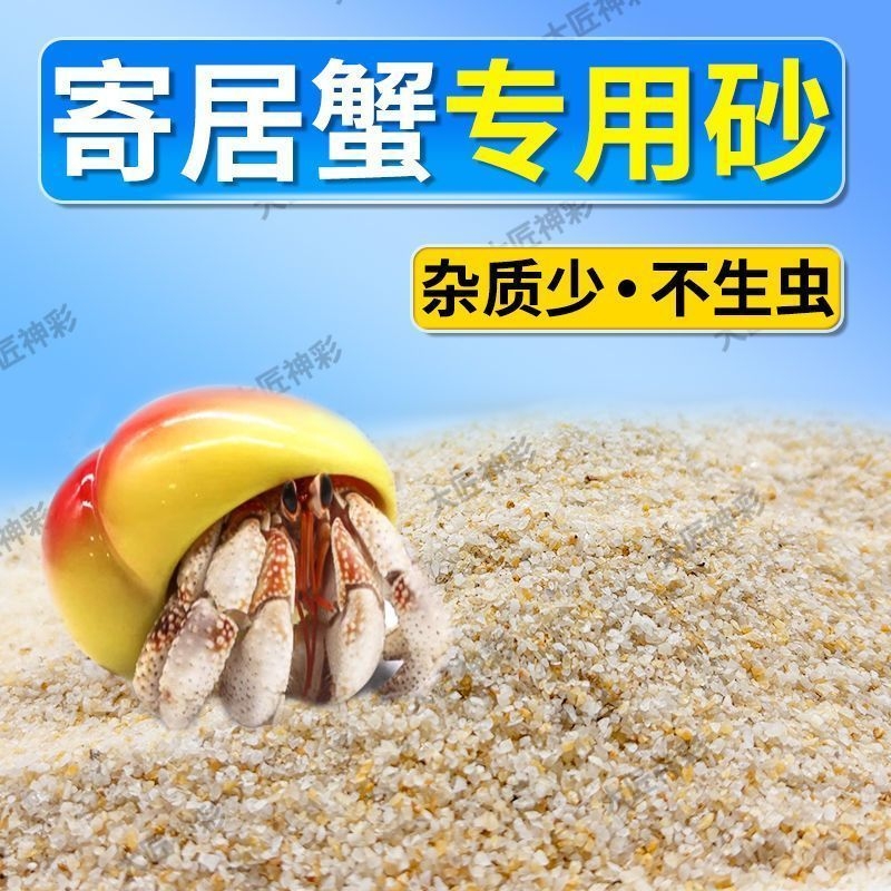 免洗海沙寄居蟹专用沙水草石乌龟铺底纯鱼缸底砂螃蟹底沙天然流沙