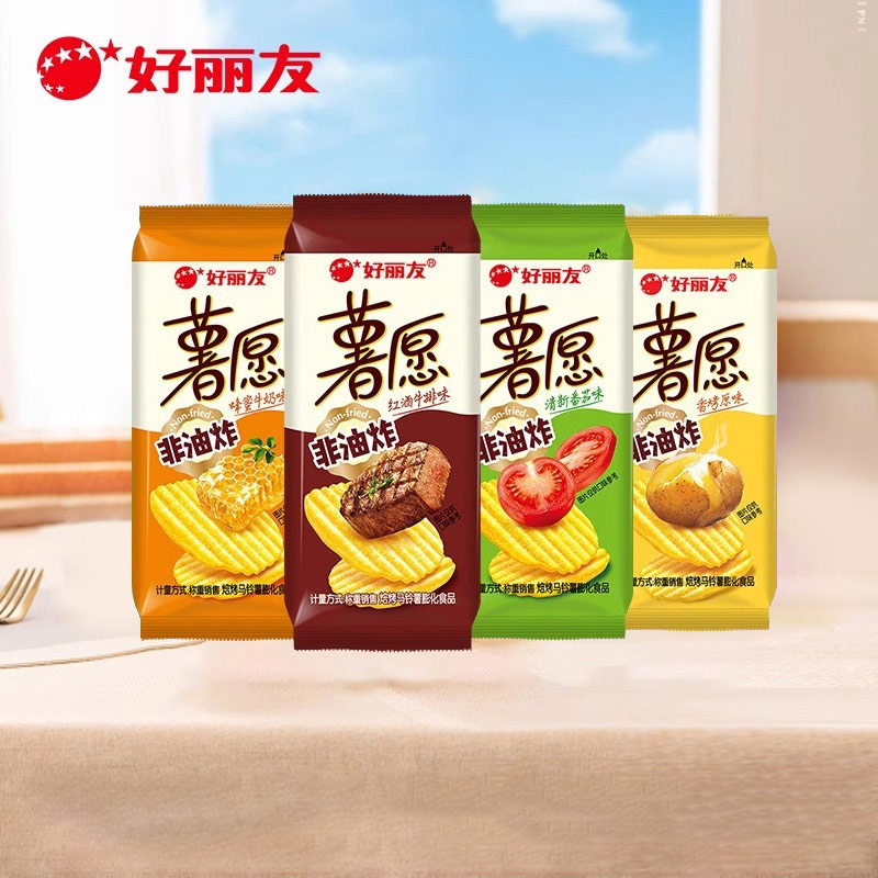 好丽友薯愿薯片小包装办公室儿童解馋吃非油炸休闲膨化零食品散装