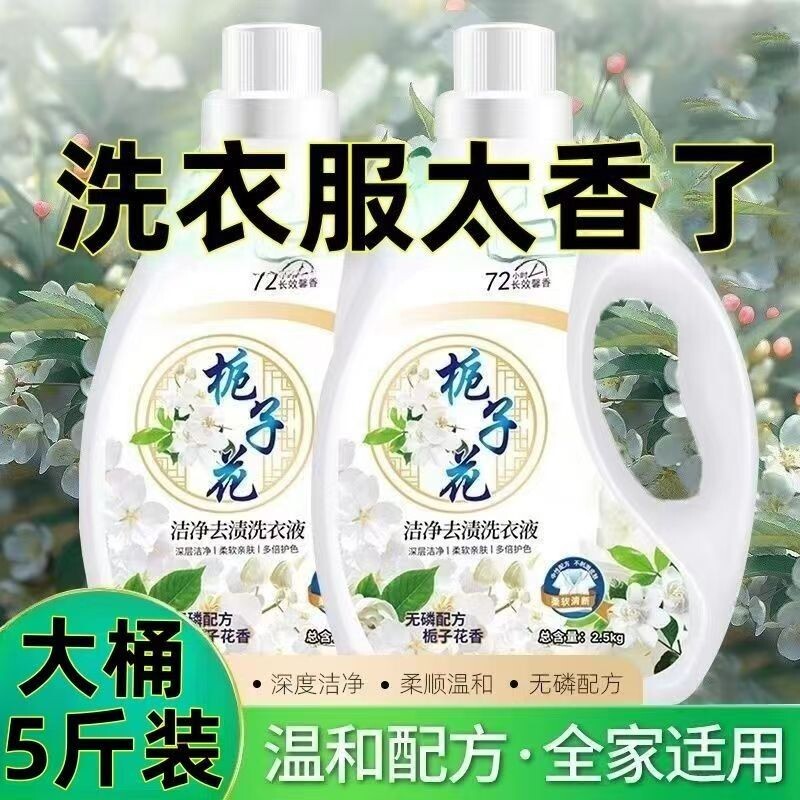 栀子花香氛家庭装洗衣液强效去渍持久5斤*2瓶