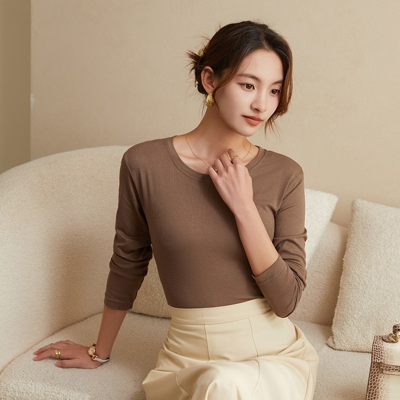 俞兆林圆领打底衫女内搭新款可外穿长袖t恤修身上衣秋冬季多规格,女士内衣/男士内衣/家居服,吊带/背心/T恤/打底/肌底衣,淘宝优惠券,粉丝福利购,淘宝优惠卷