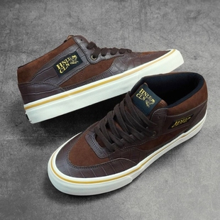 男女时尚 深棕色反绒皮真皮美式 休闲鞋 百搭潮鞋 街拍 复古中帮板鞋