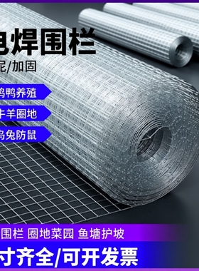 镀锌铁丝网钢丝网围栏铁网养殖网户外隔离栏护栏防护防锈防蛇窗户