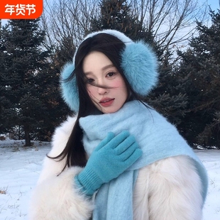 杨超越同款耳罩女冬季毛绒绒加厚保暖耳包可爱甜美防寒显脸小耳套