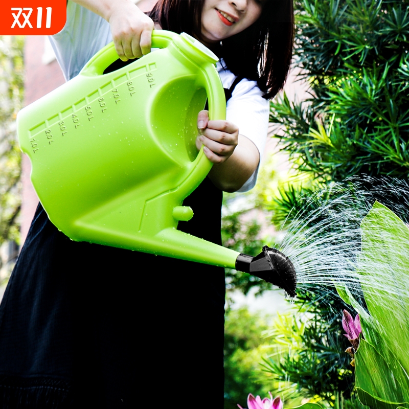 园艺浇花喷壶家用浇水壶长嘴花洒壶浇菜淋花壶加厚塑料大号洒水壶