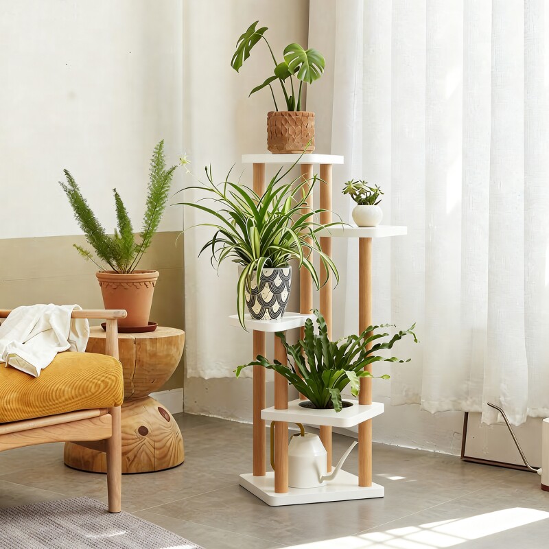 花架子室内家用落地式简约阳台置物架多层绿萝多肉植物轻奢花盆架