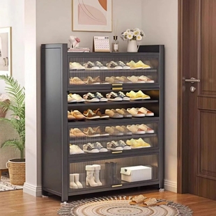 高级感家用大容量架子置物架室内多层鞋柜收纳客厅鞋子阳台亚克力