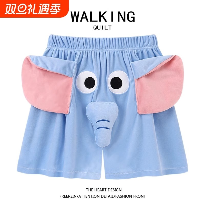 大象短裤男士丑鱼搞怪飞天小象睡裤2025年新款女夏季宽松情侣猪猪