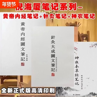 倪海厦针灸大成图文笔记 金匮要略笔记 黄帝内经 神农本草经 伤寒论 天纪图文解析最新版正版