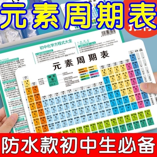 初中生化学元素周期表数学物理化学公式表大全卡片知识数理化乘法