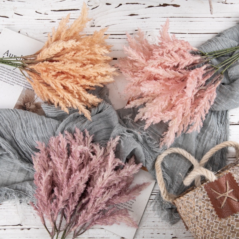 家居络新妇小枝束配花仿真花装饰手捧花玫瑰花墙假花DY1-PJ-5375