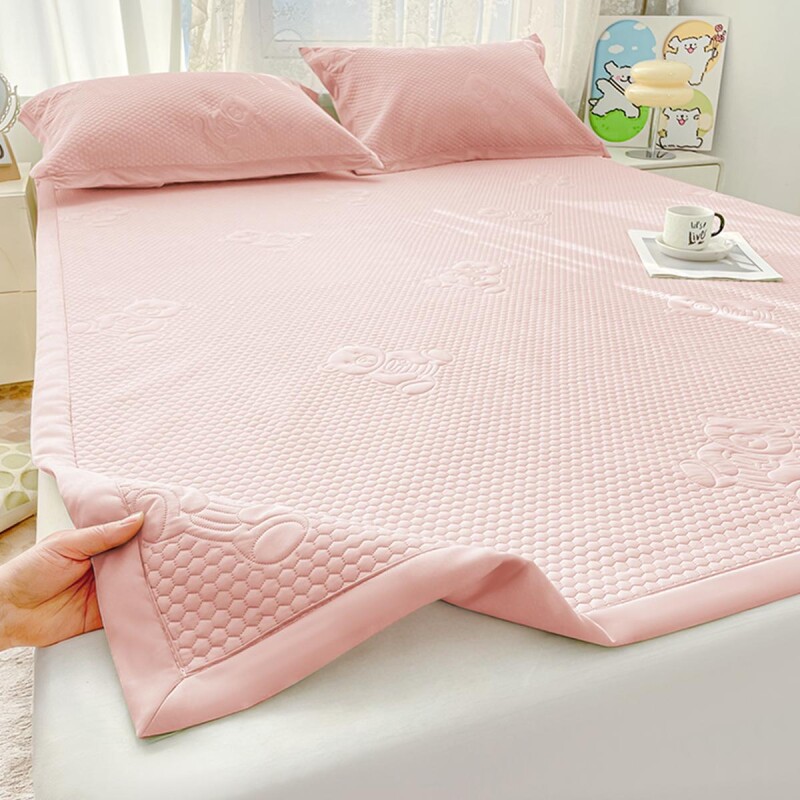 2026新款宿冰豆豆凉席空调软冰丝席舍单人席子三件套家用夏季凉垫