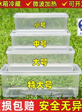 大容量透明保鲜盒食品级冰箱冷冻冷藏专用食物水果收纳盒摆摊商用