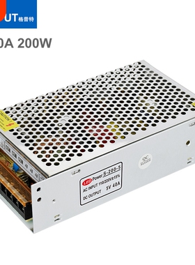 LED开关电源5V 40A 200W门头屏走字屏显示屏冲孔发光字电源5V40A