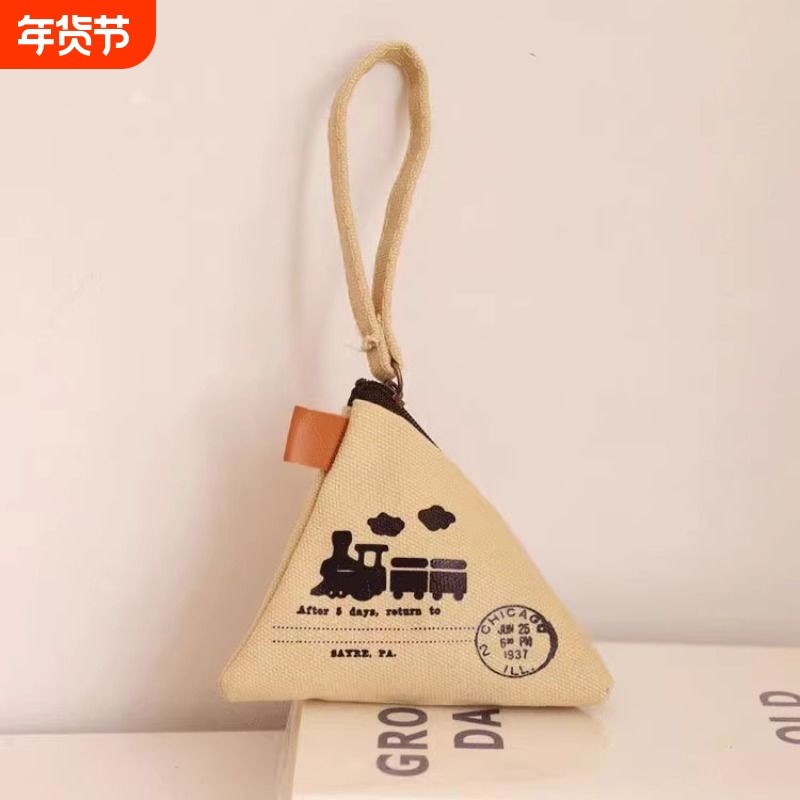 钥匙包手机包无线蓝牙耳机保护套新款可爱帆布拉链迷你零钱包个性