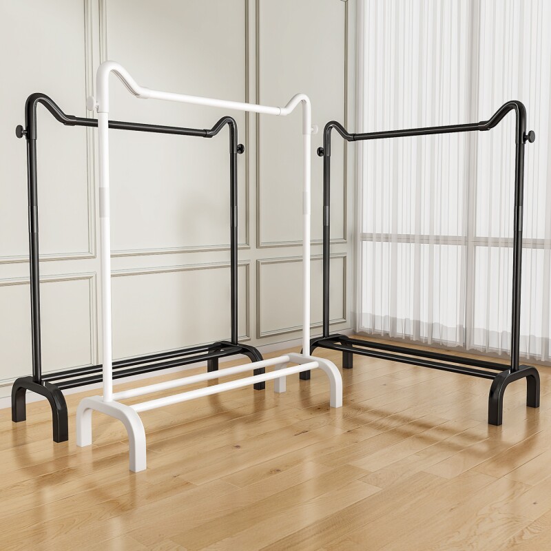 简易晾衣架落地室内家用挂衣架卧室可移动衣服挂杆架阳台衣帽架子