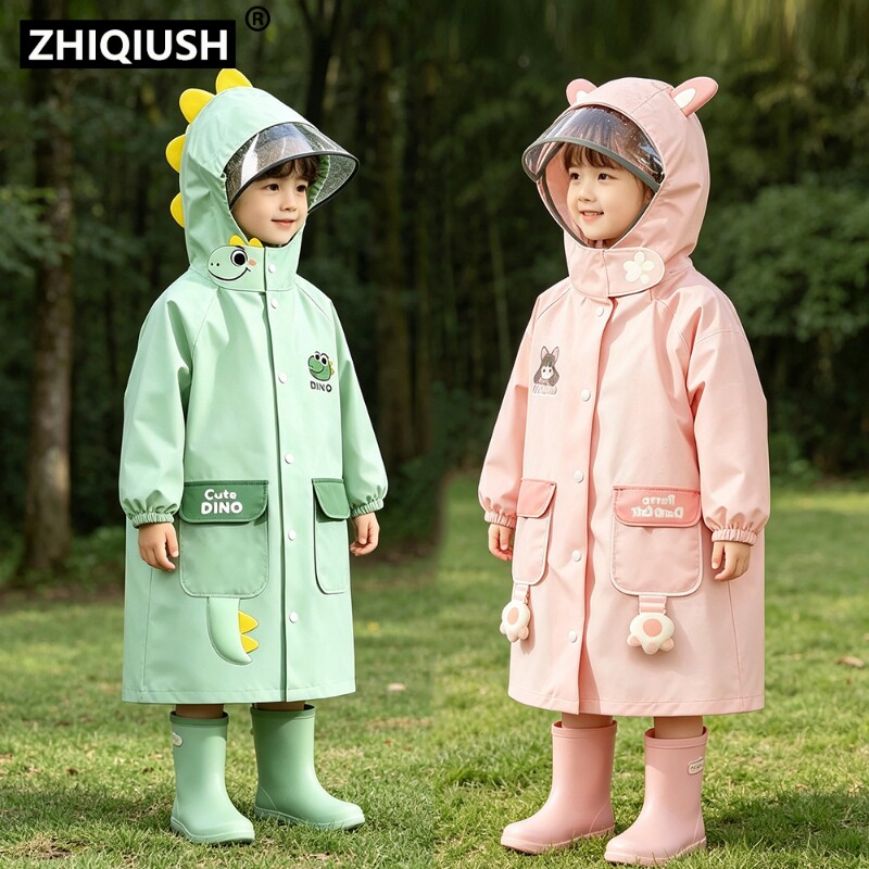 儿童雨衣男孩女孩幼儿园宝宝小学C生上学防暴雨2025书包位防水